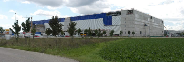 Baustelle Audi Nord, kurz vor Fertigstellung